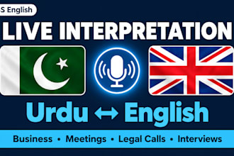 interpret urdu to english and english to urdu for business meetings