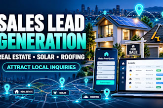 generate real estate solar roofing restaurant salon spa sales leads marketing