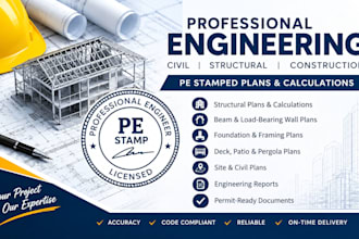 do florida civil structural engineering plans, report, calculation sign and seal