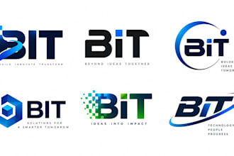 design a professional, digital, technology, software, or computer bit logo
