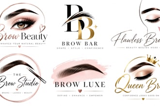 design a professional , brow bar, beauty, makeup, or lash eyebrow logo