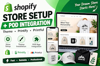 create shopify print on demand store with dropshipping pod setup