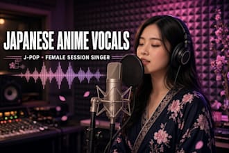 record professional female japanese vocals for j pop anime songs