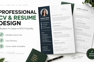 design a professional modern CV and resume