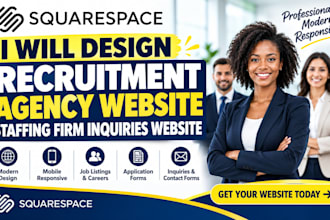 design squarespace recruitment agency website staffing firm inquiries website