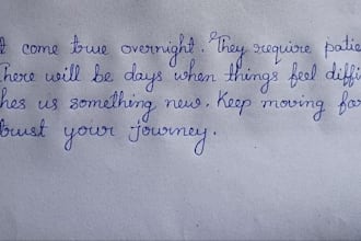 write your text in beautiful handwritten style
