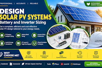 design solar pv systems, battery and inverter sizing
