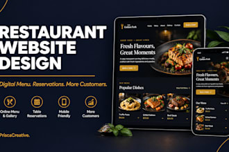 restaurant website design with digital menu and online reservations
