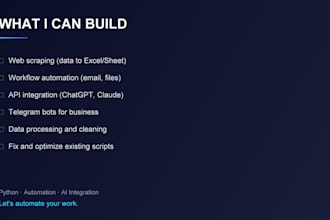 write a python automation script for your business