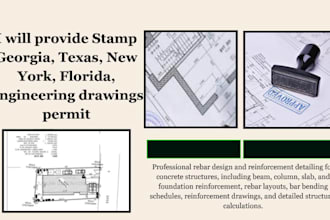 provide stamp georgia, texas, new york, florida, engineering drawings permit