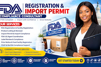 handle fda registration and import permit compliance