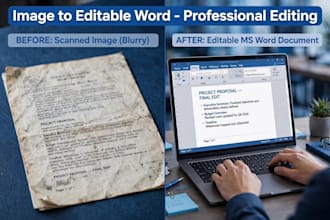 convert image to ms word, jpg to word, pdf to editable word typing
