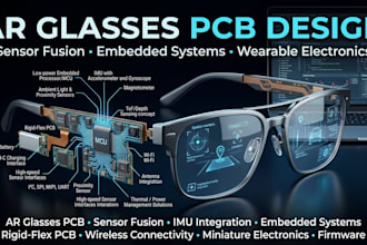 design ar glasses pcb low power electronic and embedded firmware