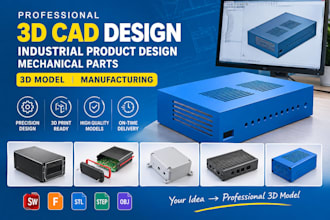 pcb enclosure design electronic housing design product rendering for 3d printing