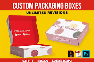 design product box packaging, gift box, mailer box, subscription box with 3d