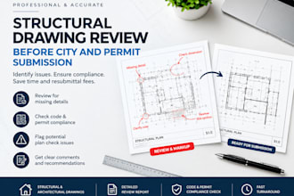 review structural drawings before city permit submission