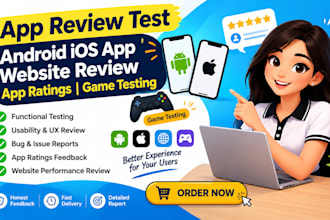 app review test android ios app wesite review app ratings game testing