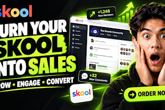 grow your skool community and increase engagement, sales and promote your skool