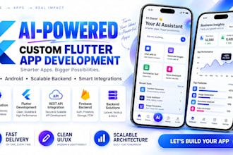 develop custom ai powered flutter mobile app for ios and android