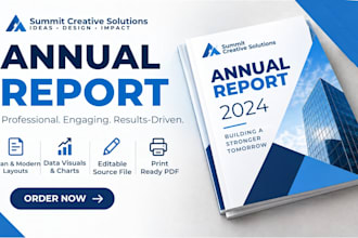 design a professional annual report and corporate business report