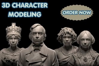 do 3d character models, stylized game characters, rigging and cartoon animation