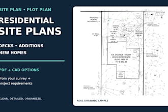 draw residential site plans and plot plans for permit applications