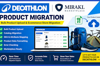 migrate ecommerce store to decathlon mirakl marketplace and bulk product upload