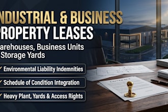 draft a binding business property lease and industrial unit contract