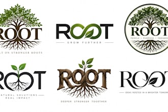 design a professional root, tree, nature, organic, or environmental root logo