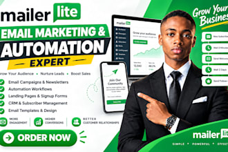build mailerlite landing page mailerlite automation, newsletter design and crm