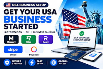 set up USA business bank account for llc mercury wise relay