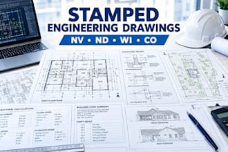 nevada, north dakota, wisconsin, colorado, stamped for engineering drawings