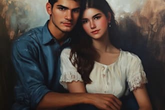 unique oil painting portrait