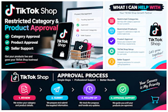 help approve tiktok shop categories and unlock restricted products