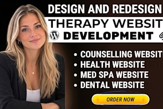 build a medical, therapy, mental health website or manage health marketing
