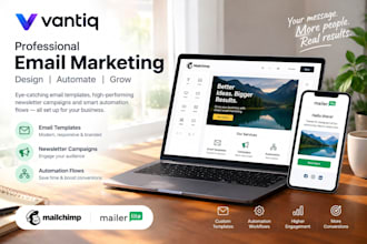 design mailchimp mailerlite email template newsletter campaign automation flows