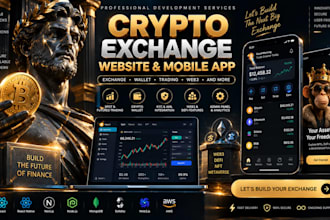 build crypto exchange website crypto mobile app react native web3 app wallet app