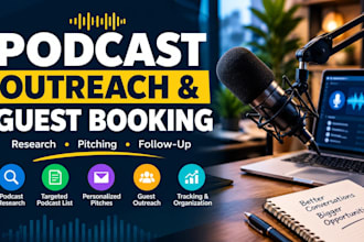 do podcast outreach, podcast booking and guest pitching