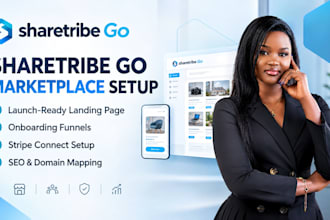 setup sharetribe marketplace landing page on sharetribe go
