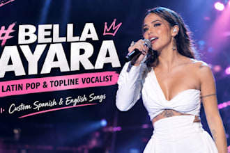 be your female singer songwriter and topline writer for custom spanish songs