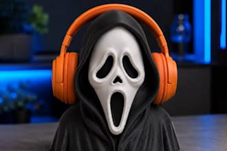 headset holder,halloween game decor,desk organizer,figurine art,3mf for 3d print