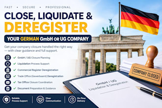 close, liquidate and deregister your german gmbh or ug company