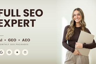 provide full SEO services with monthly packages, ai GEO and aeo