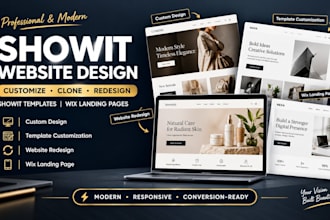 design customize clone showit website template update redesign wix landing page