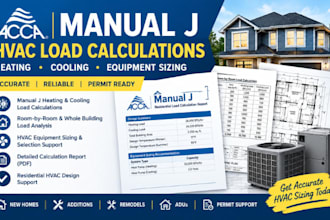 do hvac manual j load calculations, heating cooling and equipment sizing