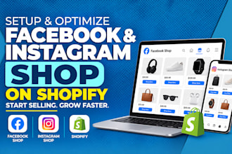 set up facebook shop, instagram shop setup integrate with shopify or woocommerce