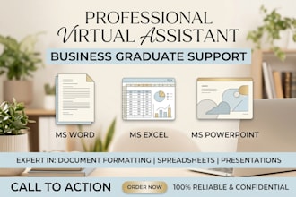 be your virtual assistant for ms word, excel, and powerpoint