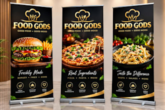 design rollup banner, retractable banner, pull up banner, signage design