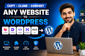 copy clone convert lovable durable replit hostinger ai or wix to wordpress