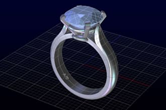 model 3d jewelry cad, pendant, ring and necklace 3d printing and rendering